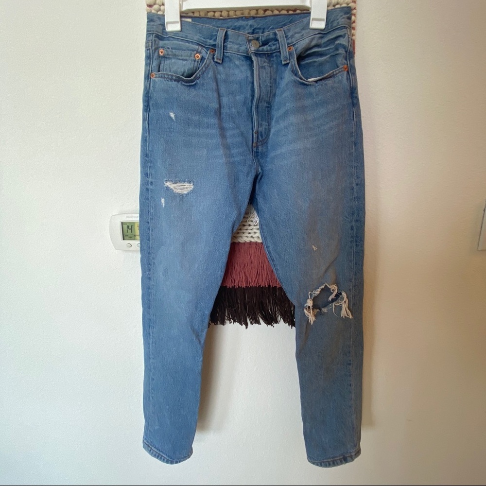 Levi’s 501 Skinny Destructed Denim